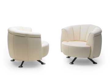 DS-164 SLIDE - Leather armchair with armrests by de Sede - view 2
